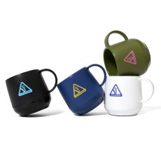 画像1: Outdoor Logo Pla Thermo Mug アウトドア ロゴ 二層構造 マグカップ Black Navy Olive (1)