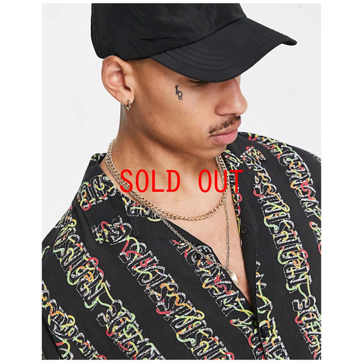 画像7: Transmission S/S Allover Open Colour Shirt オープンカラー ルーズフィット 半袖 柄 シャツ Black (7)