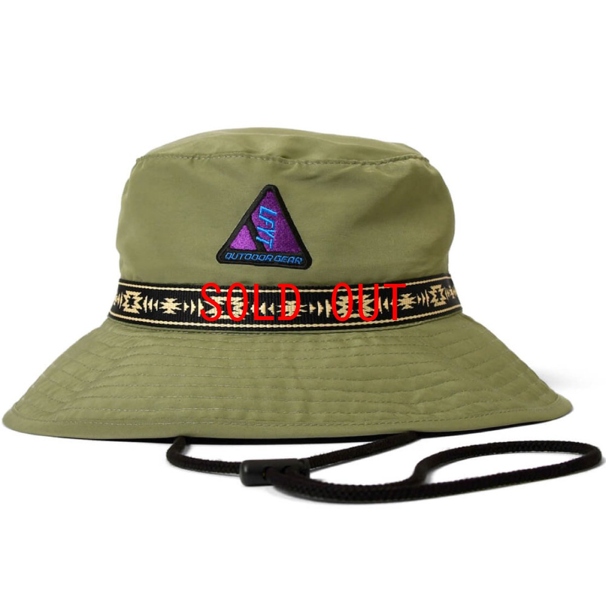 画像1: Outdoor Logo Boonie Hat アウトドア ロゴ ブーニー ハット バケット 帽子 Olive Green (1)