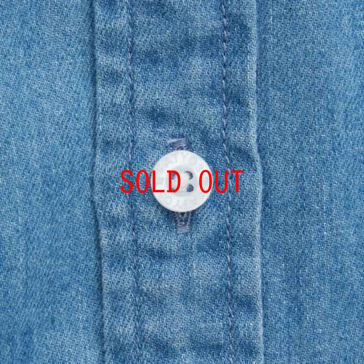 画像4: Blueslit L/S Denim Shirt 6oz 長袖 ボタンダウン デニム シャツ BIG シルエット Blue ブルー (4)