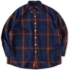 画像2: Dekachek L/S Shirt 長袖 ボタンダウン チェック シャツ Navy ネイビー (2)