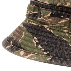 画像4: Military Bucket Hat バケット ハット メトロ ボール ミリタリー キャップ 帽子 Washed Black Tiger Camo (4)