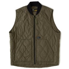 画像2: Grenade Rib Vest リブ ベスト ミリタリー テイスト ヘチマ キルティング Jacket Olive Green (2)