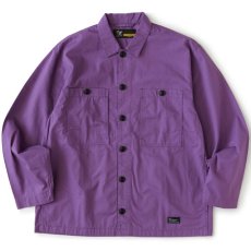 画像2: Remmington Shirt Jacket 長袖 ボタンダウン シャツ ジャケット Purple パープル (2)