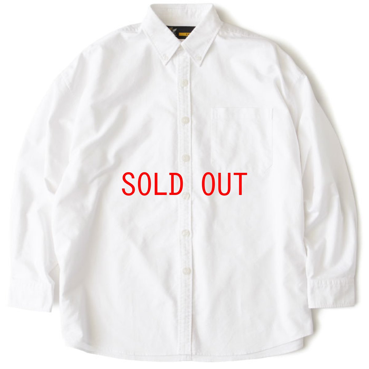 画像2: Deka BD L/S Solid Shirt 長袖 ボタンダウン ソリッド 無地 シャツ White ホワイト  (2)