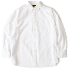 画像2: Deka BD L/S Solid Shirt 長袖 ボタンダウン ソリッド 無地 シャツ White ホワイト  (2)