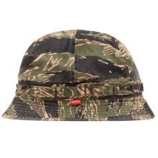 画像1: Military Bucket Hat バケット ハット メトロ ボール ミリタリー キャップ 帽子 Washed Tiger Camo Black (1)