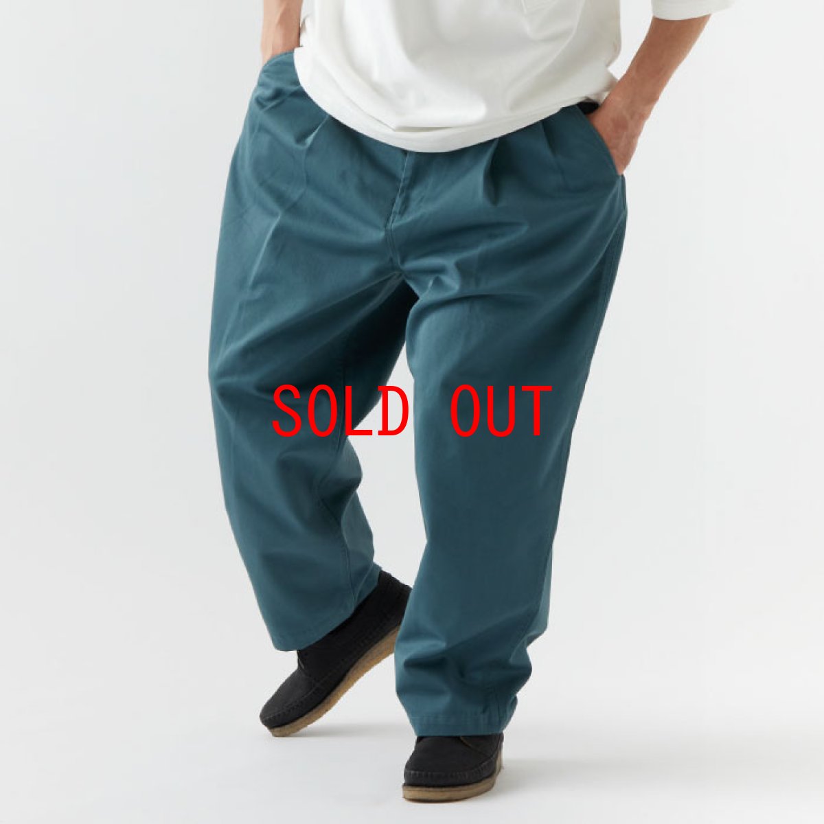 画像1: × Dickies Biggies Wide Chino Pants ディッキーズ ワイド チノ タイプ パンツ シルエット Green (1)