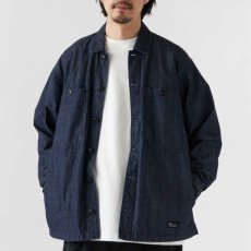 画像1: Remmington Shirt Jacket 長袖 ボタンダウン シャツ ジャケット Blue ブルー (1)