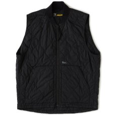 画像2: Grenade Rib Vest リブ ベスト ミリタリー テイスト ヘチマ キルティング Jacket Black (2)