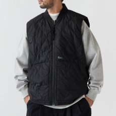 画像1: Grenade Rib Vest リブ ベスト ミリタリー テイスト ヘチマ キルティング Jacket Black (1)