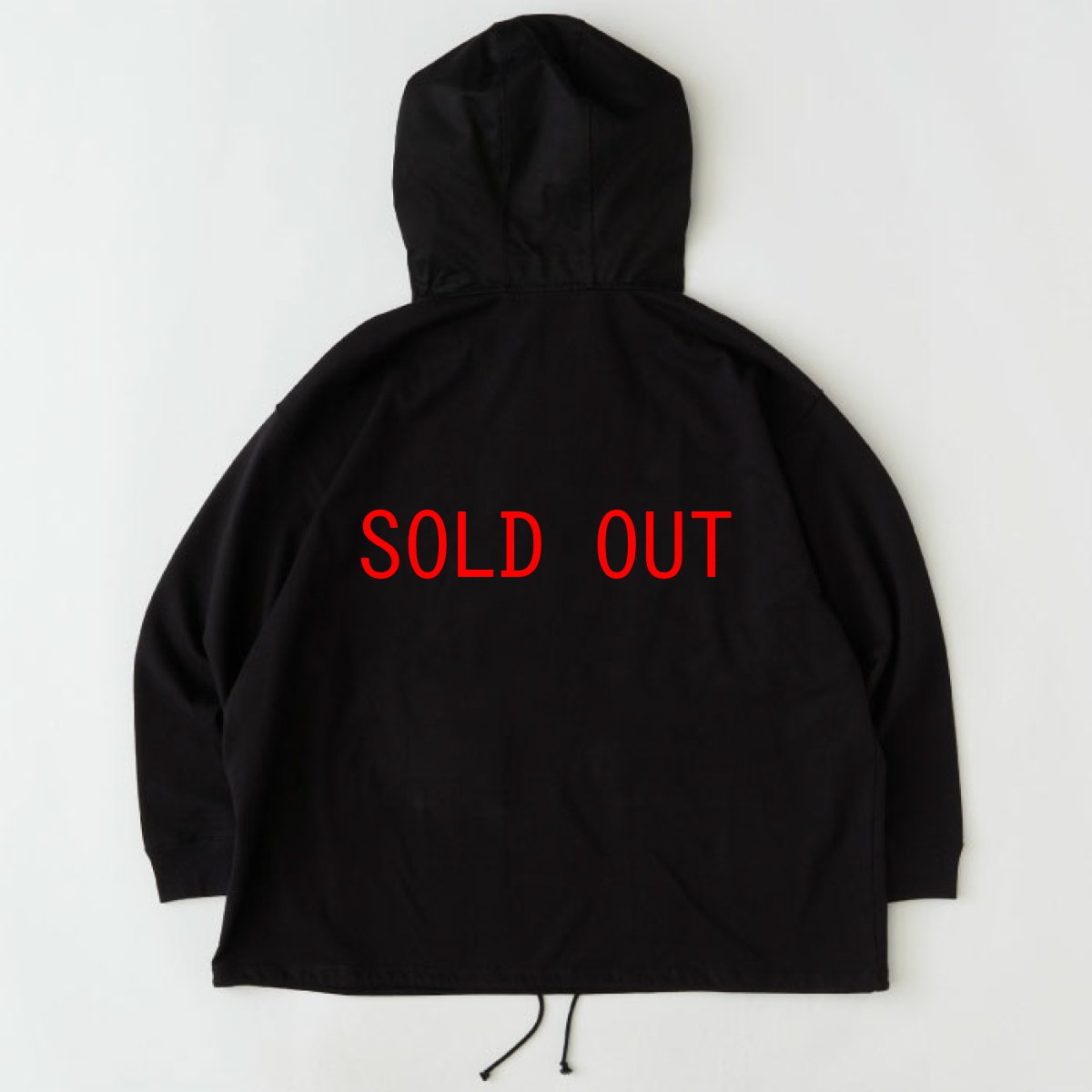 画像3: Smocka Hoodie Cut Saw Shirt 長袖 フーディー カットソー 13oz BIG シルエット Black (3)