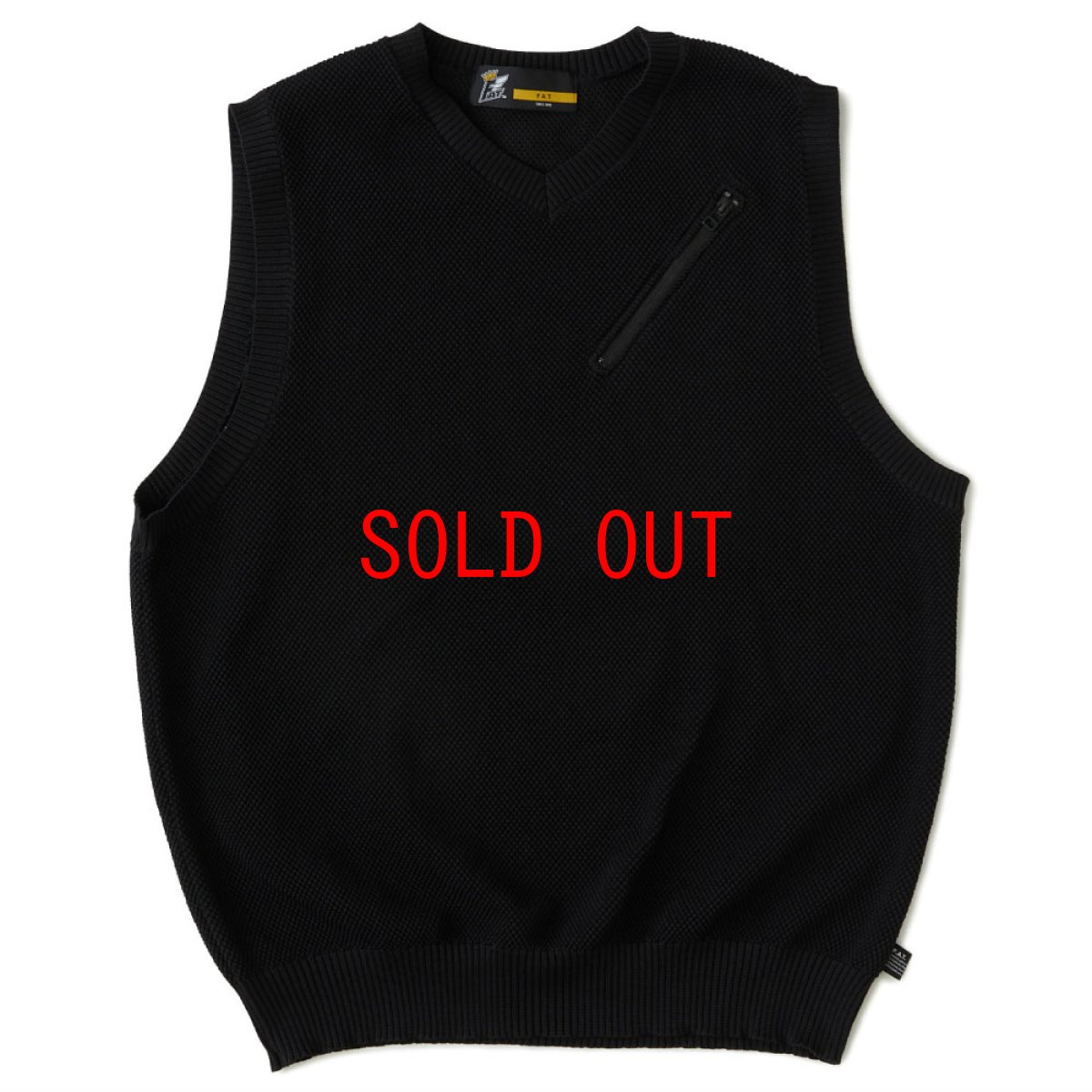 画像2: Kanokost V- Neck Vest カノコ Vネック ベスト ジップ ポケット Black (2)