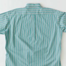 画像4: Shineline S/S Stripe Shirts ストライプ 半袖 シャツ Green (4)