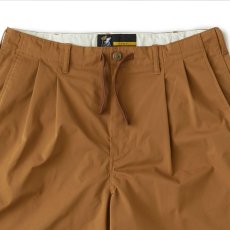 画像4: Polyhalf Wide Shorts ワイド ショーツ ベルトレス イージー SOLOTEX 2タック Camel Brown (4)