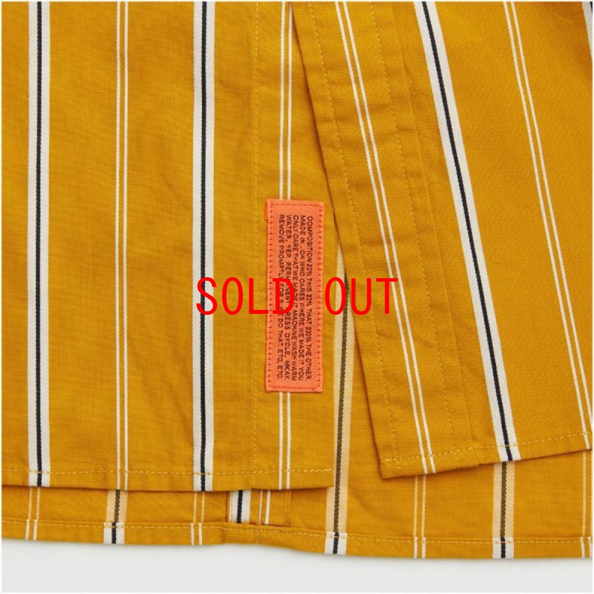 画像7: Shineline S/S Stripe Shirts ストライプ 半袖 シャツ Yellow (7)