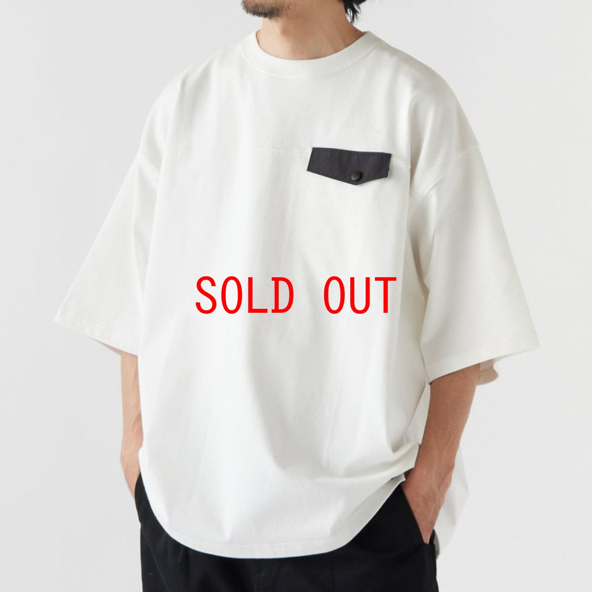 画像1: Snak S/S Pocket Tee フラップ ポケット 半袖 Tシャツ 13oz White (1)