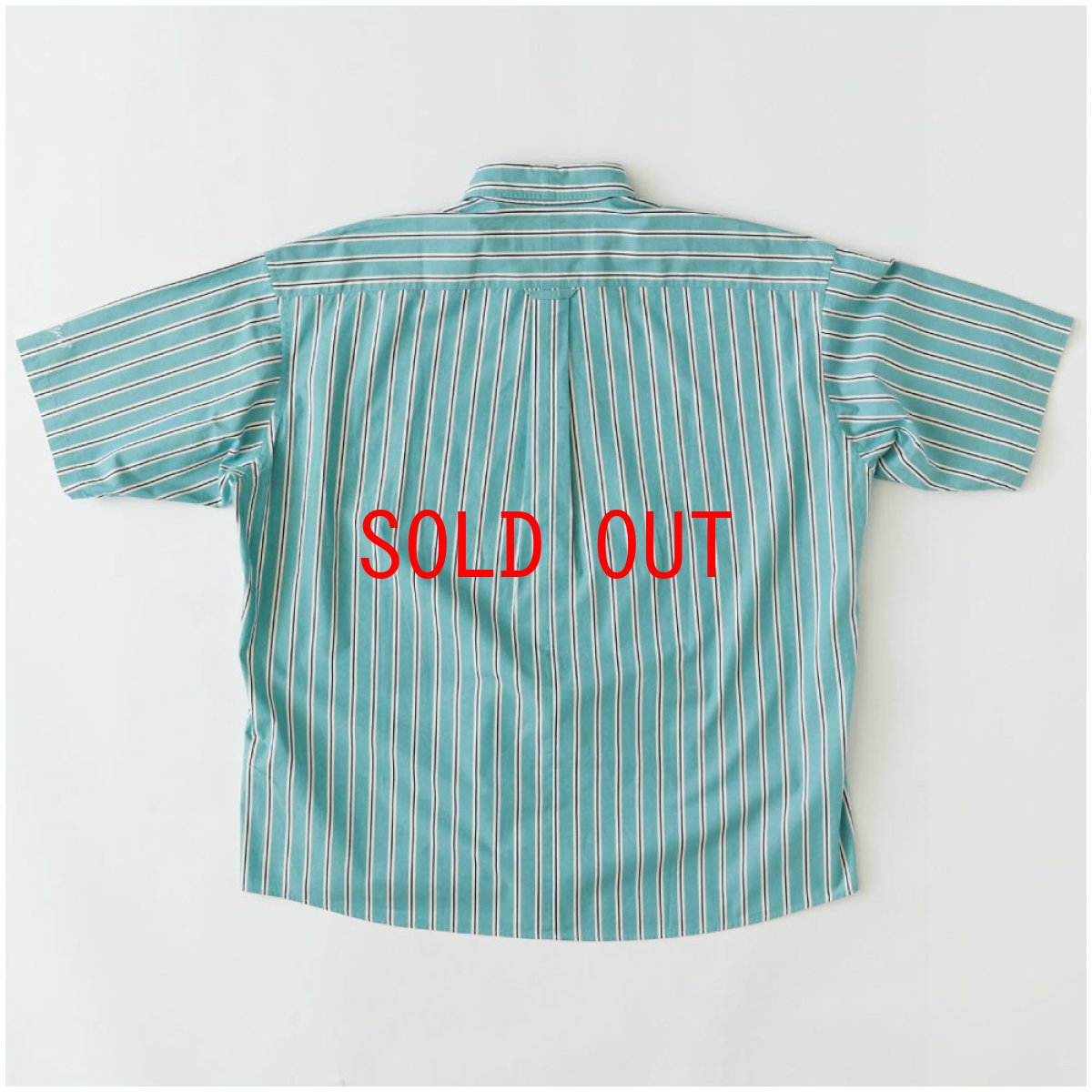 画像2: Shineline S/S Stripe Shirts ストライプ 半袖 シャツ Green (2)