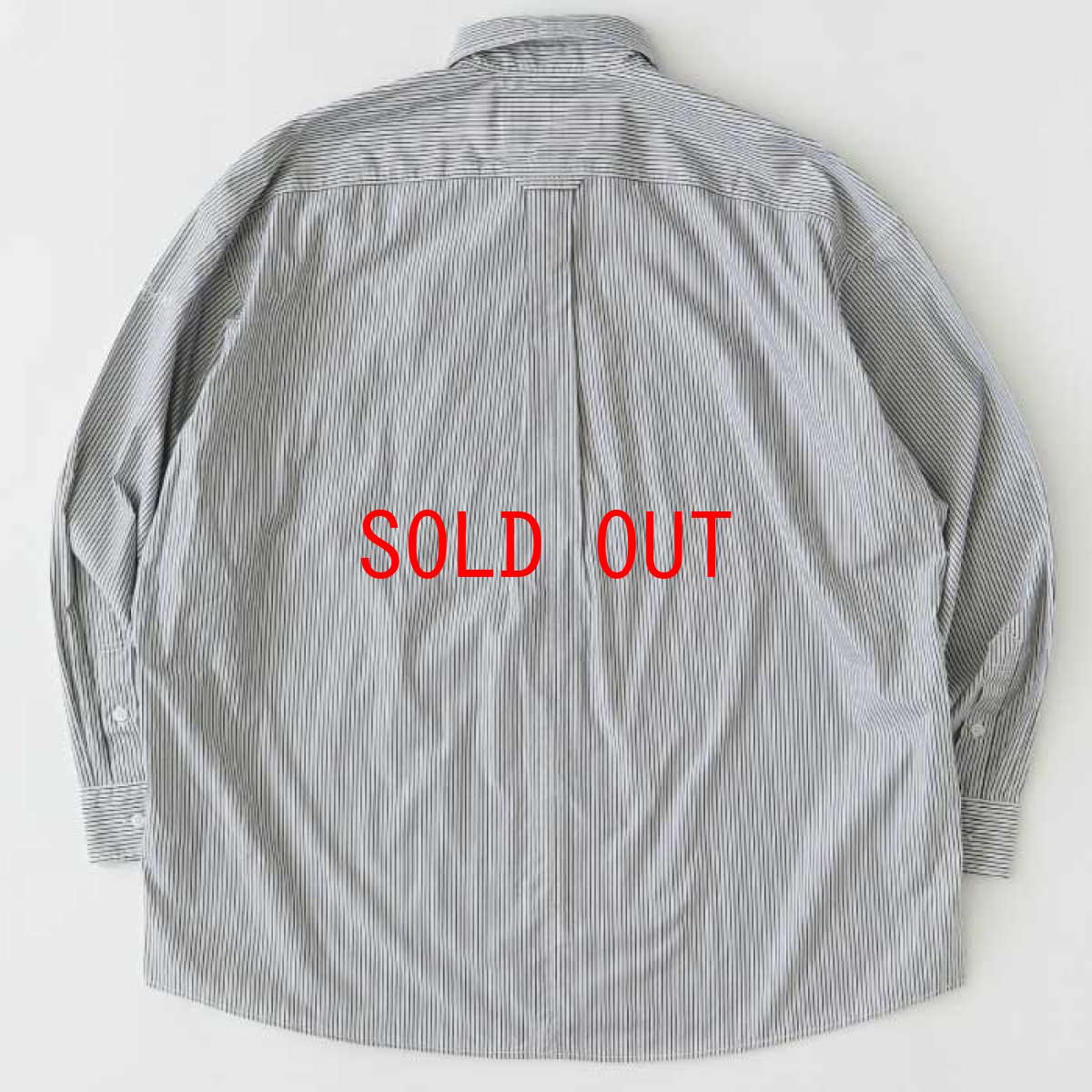 画像3: Deka Line L/S Wide Stripe Shirt 長袖 BIG シルエット ストライプ シャツ White Black (3)