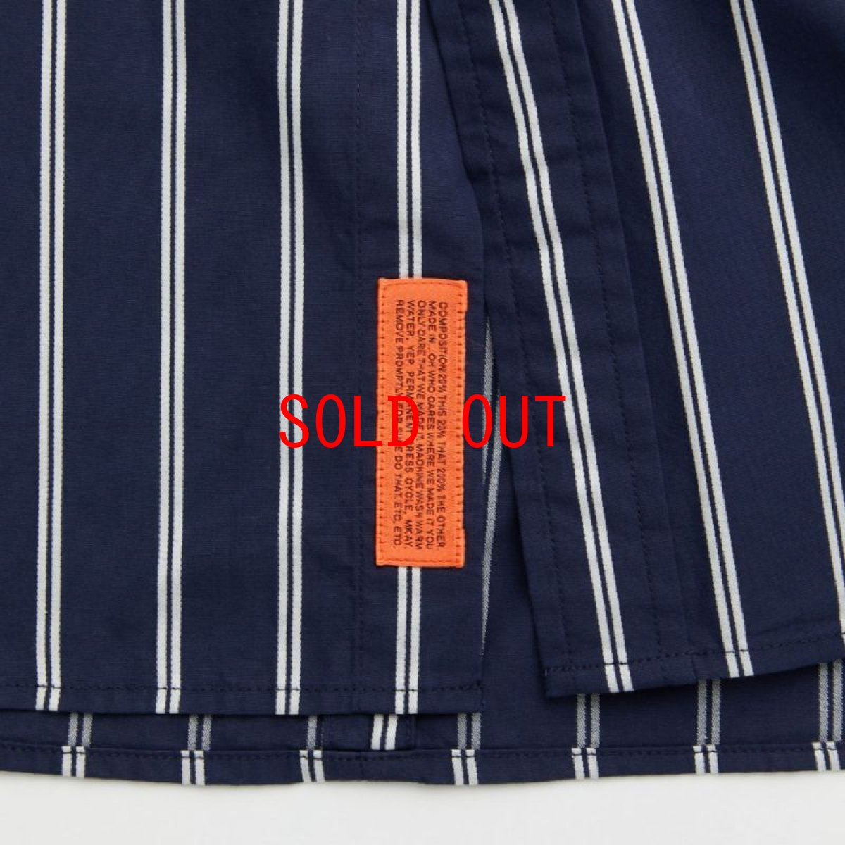 画像7: Shineline S/S Stripe Shirts ストライプ 半袖 シャツ オーバー サイズ Navy (7)