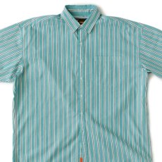 画像3: Shineline S/S Stripe Shirts ストライプ 半袖 シャツ Green (3)