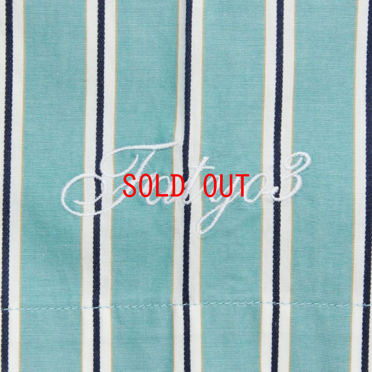 画像8: Shineline S/S Stripe Shirts ストライプ 半袖 シャツ Green (8)