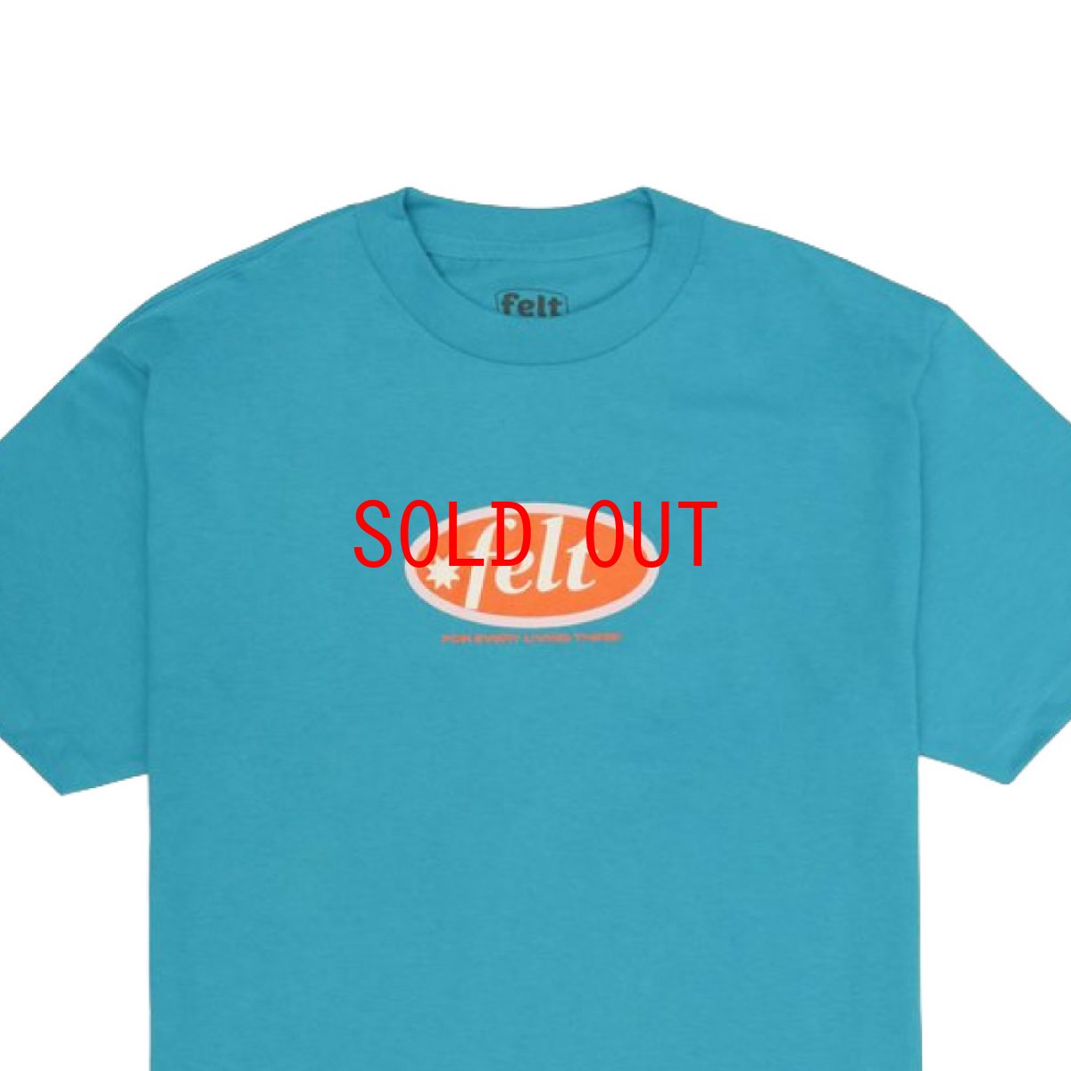 画像2: For Every Living Thing Hampton Logo S/S Tee ハンプトン ロゴ 半袖 Tシャツ Teal Blue (2)