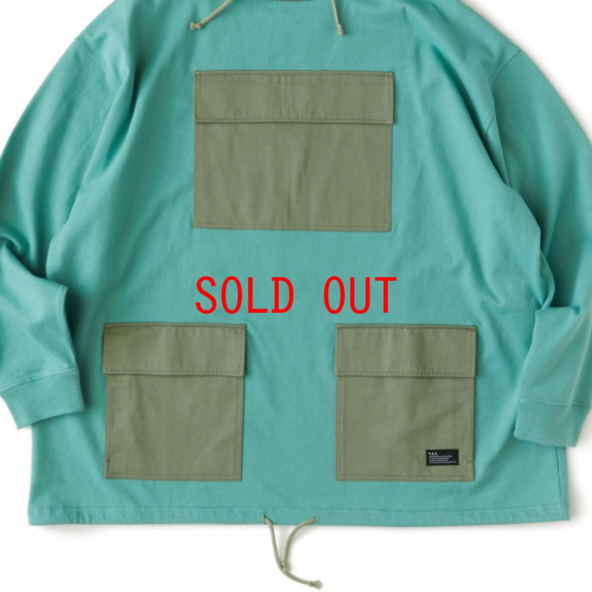 画像5: Smocka Hoodie Cut Saw Shirt 長袖 フーディー カットソー 13oz BIG シルエット Green (5)