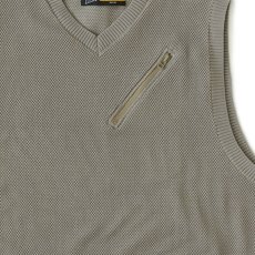 画像3: Kanokost V- Neck Vest カノコ Vネック ベスト ジップ ポケット Grey Beige (3)