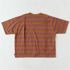 画像2: Bigba S/S Border Cut & Saw Tee カットソー 半袖 Tシャツ Camel Brown (2)