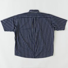 画像3: Shineline S/S Stripe Shirts ストライプ 半袖 シャツ オーバー サイズ Navy (3)