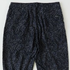 画像5: Hempsly Paisley Wide Pants ペイズリー ワイド パンツ ワイド テーパード ベルトレス イージー Navy (5)