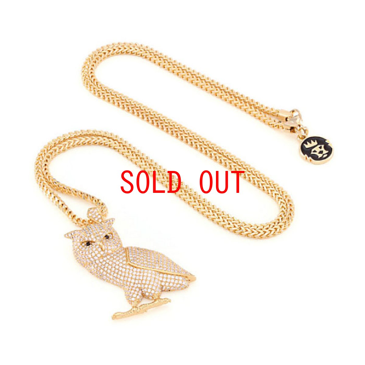 画像3: Gold Owl Necklace フクロウ ネックレス フランコ チェーン (3)