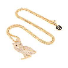 画像3: Gold Owl Necklace フクロウ ネックレス フランコ チェーン (3)