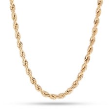 画像1: 4mm 14K Gold Stainless Steel Rope Chain Necklace ネックレス ゴールド ロープ チェーン (1)