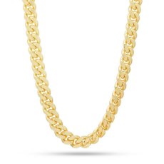 画像1: 10mm Miami Cuban Curb Chain Necklace Stainless Steel 14K Gold plating ネックレス マイアミ キューバン ゴールド リンク チェーン (1)