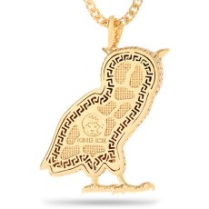 画像2: Gold Owl Necklace フクロウ ネックレス フランコ チェーン (2)
