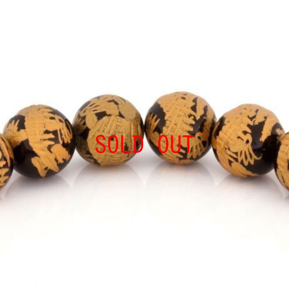 画像2: onyx gold dragon buddha bead meditation bracelet 約20cm オニキス ビーズ ブッダ ブレスレット (2)