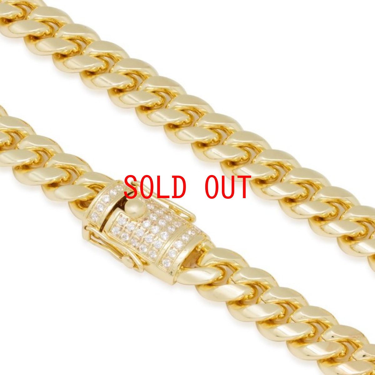 画像2: 10mm Miami Cuban Curb Chain Necklace Stainless Steel 14K Gold plating ネックレス マイアミ キューバン ゴールド リンク チェーン (2)