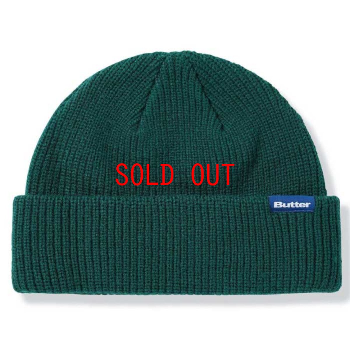 画像1: Wharfie Beanie Blue Label ショート ビーニー ニット キャップ 帽子 (1)