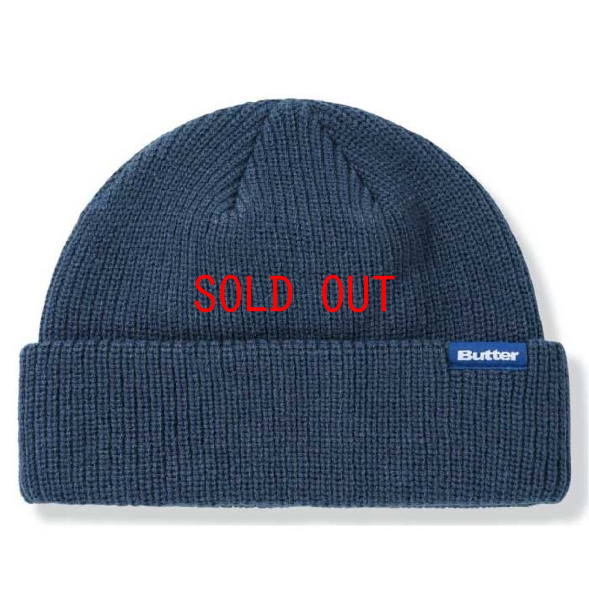 画像1: Wharfie Beanie Blue Label ショート ビーニー ニット キャップ 帽子 (1)