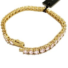 画像6: 4mm 14K Gold Single Row Tennis Bracelet テニス チェーン ブレスレット (6)