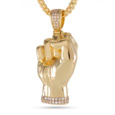 画像1: The Power Fist Necklace Designed by Snoop Dogg 14K Gold Single chain ネックレス ゴールド チェーン パワー フィスト スヌープ ドッグ (1)