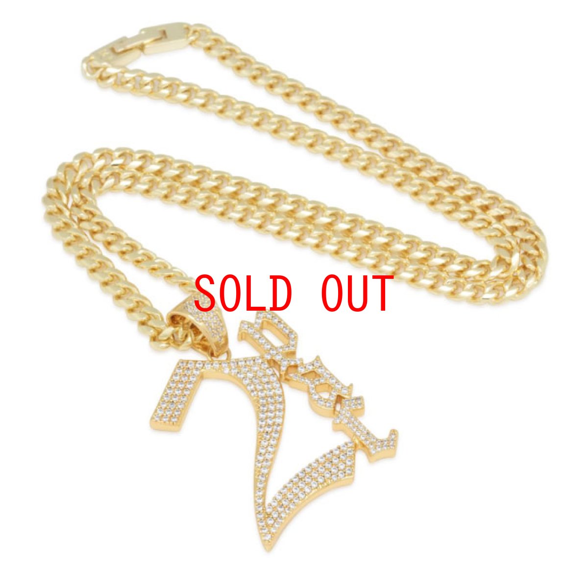 画像7: × 2pac Classic Logo Necklace 14K Gold Single chain ネックレス ゴールド チェーン 2パック ロゴ コラボ Silver Gold シルバー ゴールド (7)