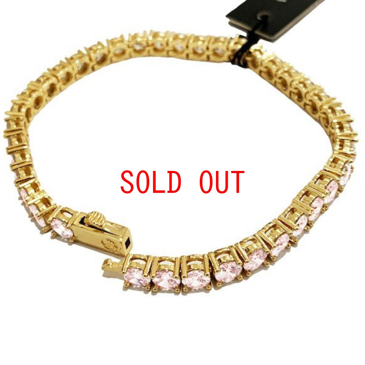 画像4: 5mm 14K Gold Single Row Tennis Bracelet テニス チェーン ブレスレット (4)