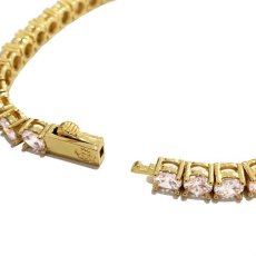 画像5: 5mm 14K Gold Single Row Tennis Bracelet テニス チェーン ブレスレット (5)