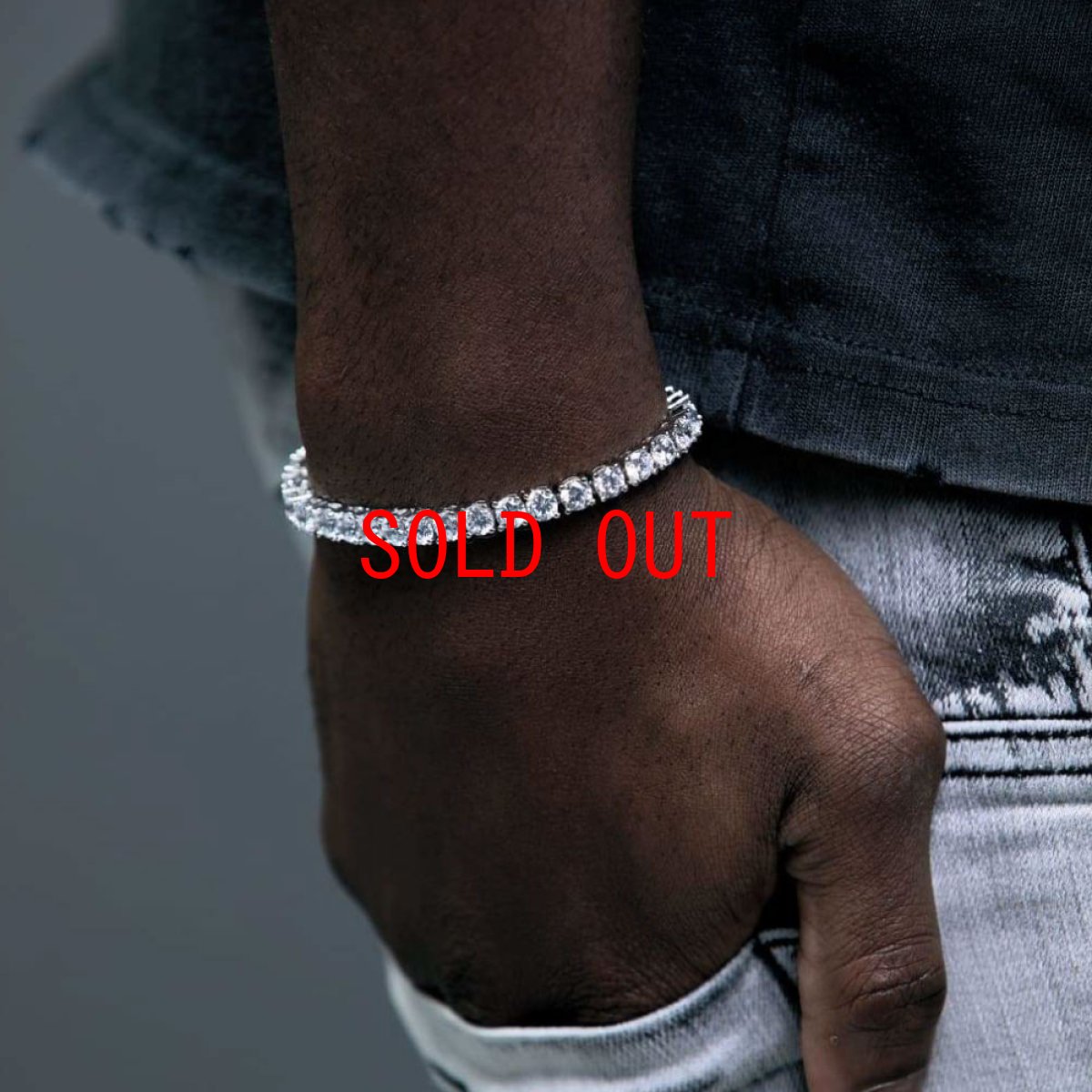 画像12: 4mm 14K Gold Single Row Tennis Bracelet テニス チェーン ブレスレット (12)