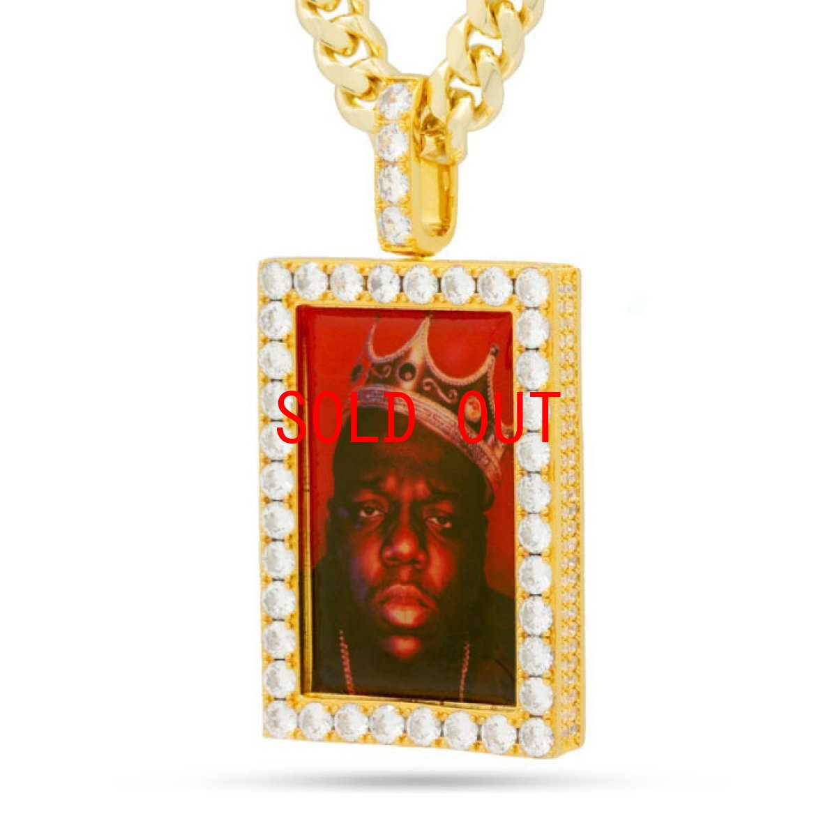 画像1: × Notorious B.I.G Biggie King of NY Necklace Gold ネックレス ノトーリアス ビギー (1)