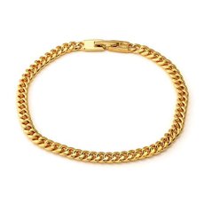 画像2: 5mm Miami Cuban Chain Bracelet 約20cm ブレスレット ゴールド マイアミ キューバン ブレスレット Silver Gold シルバー ゴールド (2)