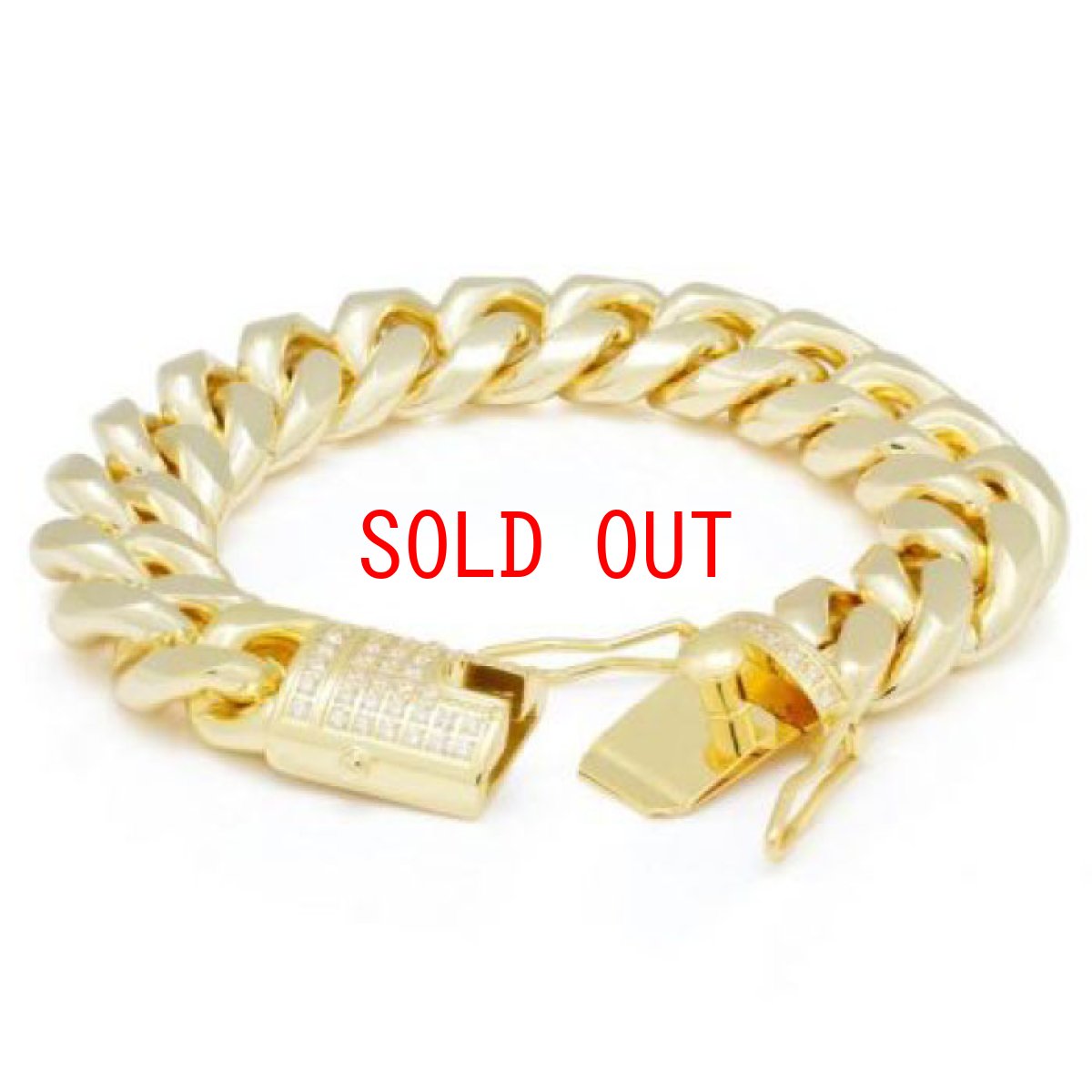 画像5: 10mm Miami Cuban Chain Bracelet マイアミ キューバン ブレスレット ゴールド (5)